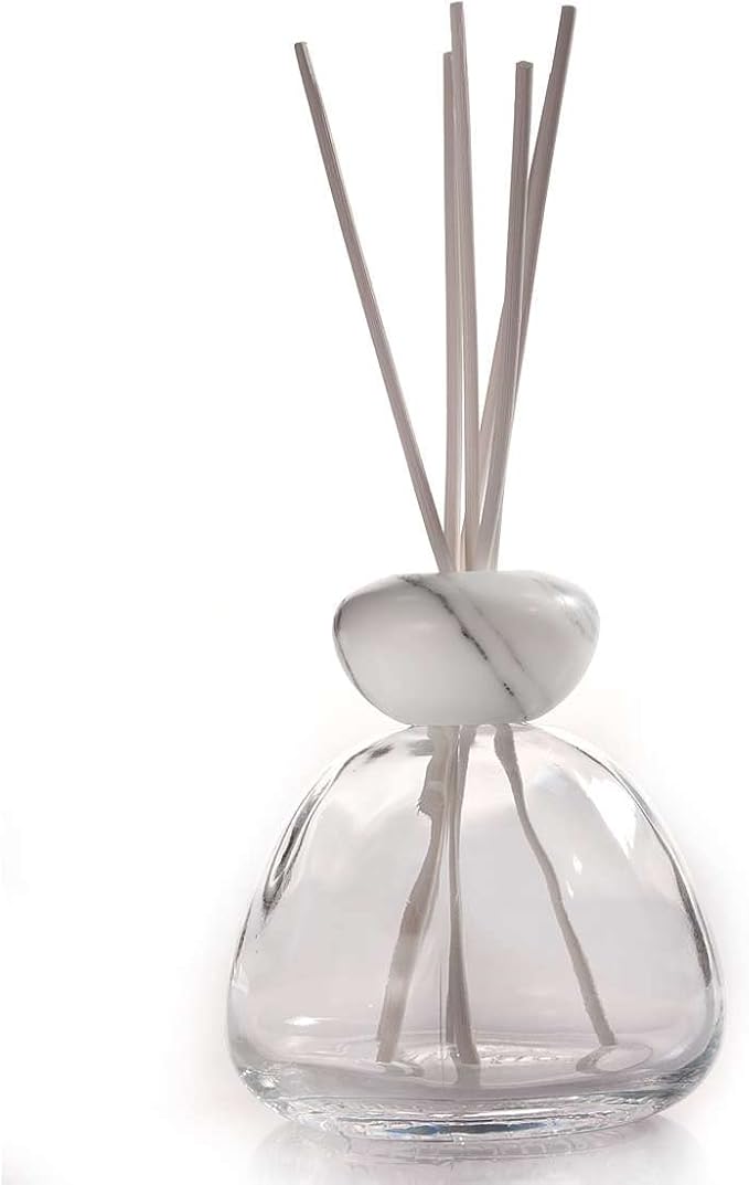 Millefioir Marble Glass Diffuser White with White Cap, 400 ml, 90MGTWH