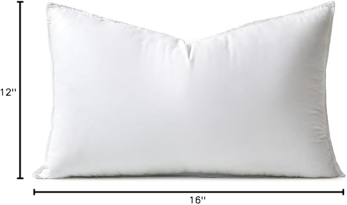 MIULEE 12x16 Synthetic Down Alternative Pillow Insert Decorative Throw Pillow 12 x 16 Inch Body Bed Sleeping Ultra Soft Fluffy Form for Sofa Couch Bed