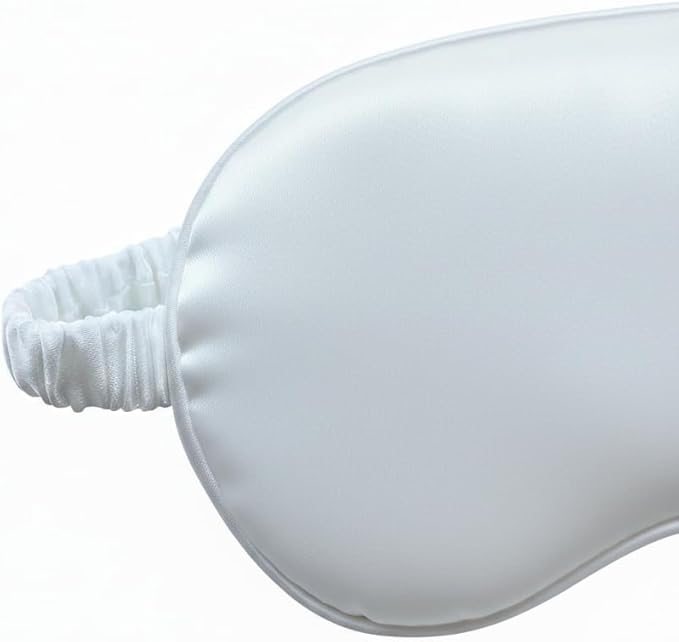 Silk Eye Mask for Sleeping - Satin Eye Cover with Silk Storage Bag White 3 Pcs Save 20%