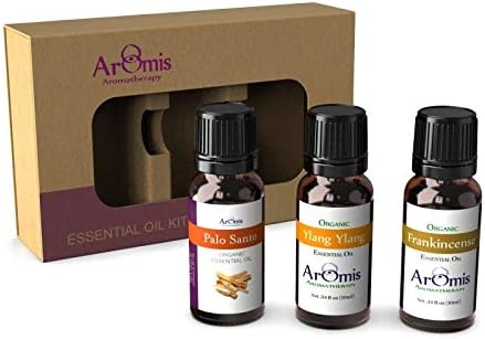 ArOmis Essential Oils - Meditation Kit 1-100% Pure Premium-Grade - Palo Santo, Yang Yang and Frankincense - 3 Pack - 1 fl oz/30ml, 150 Micron Filtered for Nebulizer Use