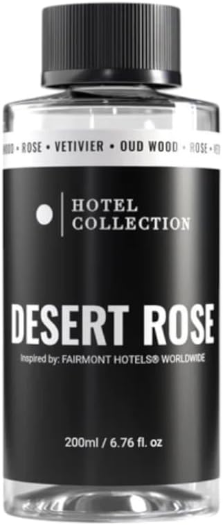 Hotel Collection Diffuser Oil - Desert Rose - Aromatherapy Essential Fragrance Oil - Floral Rose, Sweet Praline, Wood & Vetiver - 200mL 6.7 Fl oz