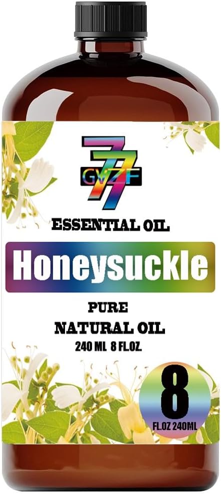 Honeysuckle Essential Oil - Honeysuckle Oils for Diffusers, Humidifiers, DIY Candles, Soap, Cleaning, Home, Office, Yoga, Massage, Gifts - 8 fl oz (240 ml) - GV77ZF