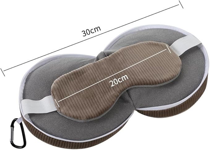 2 in 1 Travel Pillow with Eye Mask Cotton Sleeping Neck Pillow for Airplane Portable Plane Travel Accessories