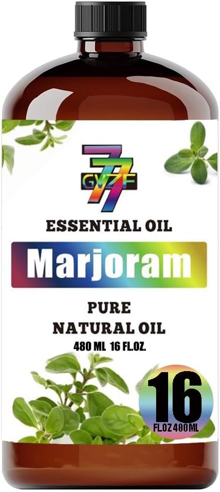 Marjoram Essential Oil - Marjoram Oils for Diffusers, Humidifiers, DIY Candles, Soap, Cleaning, Home, Office, Yoga, Massage, Gifts - 16 fl oz (480 ml) - GV77ZF