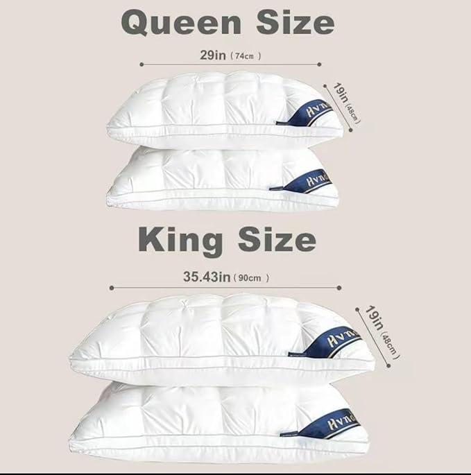Deep Sleep King Size Pillow for Sleeping (Pack of 1) – Hotel Quality Bed Pillow with Neck Support for Side, Back & Stomach Sleepers – Soft Down Alternative Fill, Breathable & Washable Cover