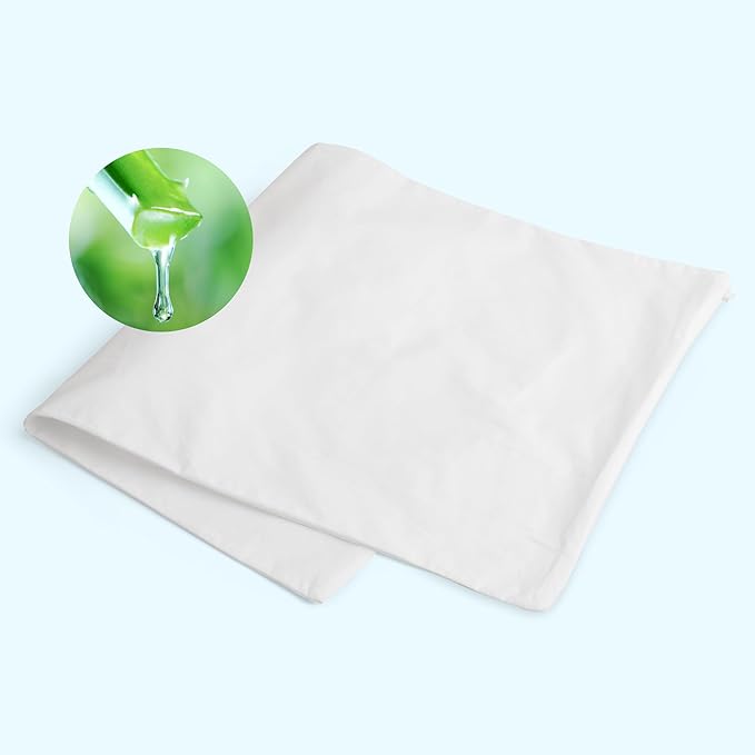 Mediflow Fiber Water Pillow - Adjustable Pillow for Neck Pain Relief, Pillow for Side, Back, and Stomach Sleepers, The Original Inventor of The Water Pillow (2 Pillows, 2 Aloe Vera Pillow Covers)