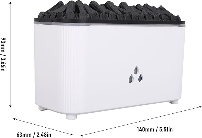 Essential Oil Diffuser with 160ml Tank, 8 Hour LED Night Light, 35dB Quiet Auto Shut Off Humidifier for Bedroom, Home, Office, Yoga (White)