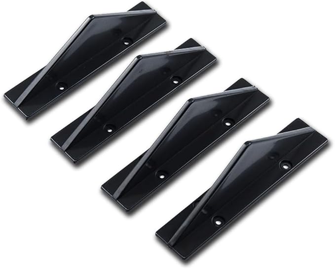 4pcs Car Lower Bumper Lip Diffuser, Rear Splitter Lip Wing with Screw, Anti-Crash Accessories Spoiler Fin Protector,Universal Auto Decoration for Car SUV Truck (B Surface Black)
