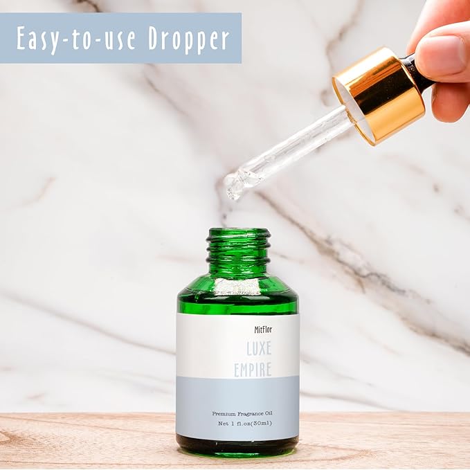 Luxe Empire Fragrance Oil, MitFlor Scented Essential Diffuser Oil, Men's Cologne Scents, Fragrance Oil for Candle Soap Making, Home Diffusing, Perfume, Beard Oil and More, 30ml