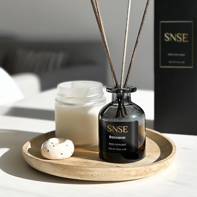 SNSE Bubble Gum Reed Diffuser Set | 3.38 oz Scent Fragrance Oil Diffuser for Bedroom, Bathroom, Home Décor and Gift, Decorative Air Fresheners with Sticks