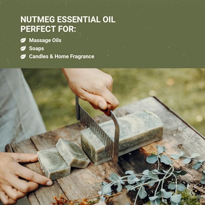 Nutmeg Essential Oil - Direct from Central Java, Indonesia - Pure Essential Oils for Diffusers, Muscle Relief and Aromatherapy | Premium Therapeutic Grade (15ml)