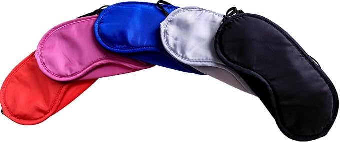 Healtheveryday®Soft Sleep Mask Eye Mask Blindfold Block Out Light for Travel, Shift Work & Meditation (Pink)