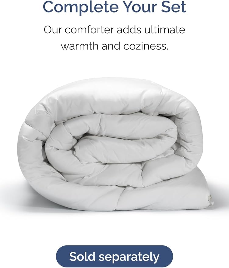 Extra Deep Twin Sheet Set - 3 Piece Breathable & Cooling Bed Sheets - Easily Fits 18 to 24 inch Mattress - Ultra Soft, Wrinkle & Fade Free w/ Extra Deep Pockets - Comfy Hotel Luxury Bedding - White