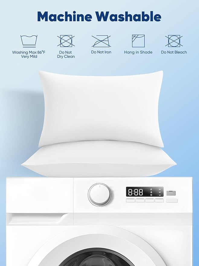 Avolare Cooling Pillow Cases Queen Size Set of 2,Arc-Chill 3.0 Cool Pillowcases for Hot Sleepers(Q-Max>0.5),Breathable&Stretchy Fabric,Softer Than Silk,Zipper Pillow Cases,White