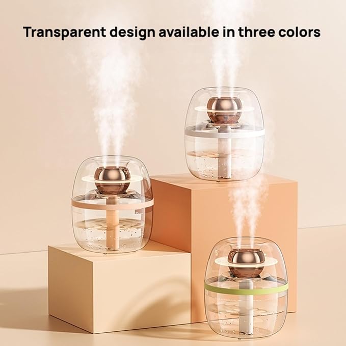 Double Spray Humidifiers For Bedroom,3L Cool Mist Ultrasonic Humidifier with Night Light,Living Room Humidifier, Automatic Mode Humidity Sensor for Bedroom Large Room Home Office & Plants (Green)
