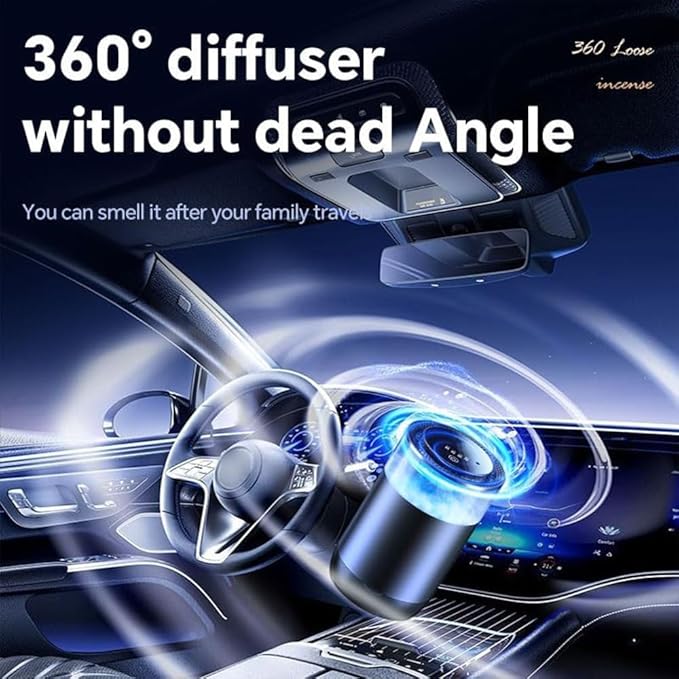 Spray Car Viewing Aromatherapy Diffuser, Long-Lasting Car Air Freshener Diffuser, Auto On/Off Intelligent Diffuser for Car, with 4 Adjustable Lights 3 Mist Level for Home Car (Flower Blossom)