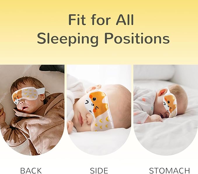 100% Silk Sleep Mask for Kid, Extra Wide Adjustable Velcro Strap, 100% Block Light, Travel Essential for Flight and Roadtrip. Cute Soft Breathable Kids Eye Masks for Sleep Aids. (Fox, Small)