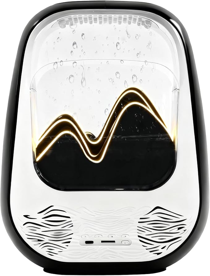8-in-1 White Noise Sound Machine with Aroma Diffuser, Rain Sound Machine for Sleeping, Stress Relief, White Noise Machine Night Light Timer for Bedroom Office Home Decor, Black