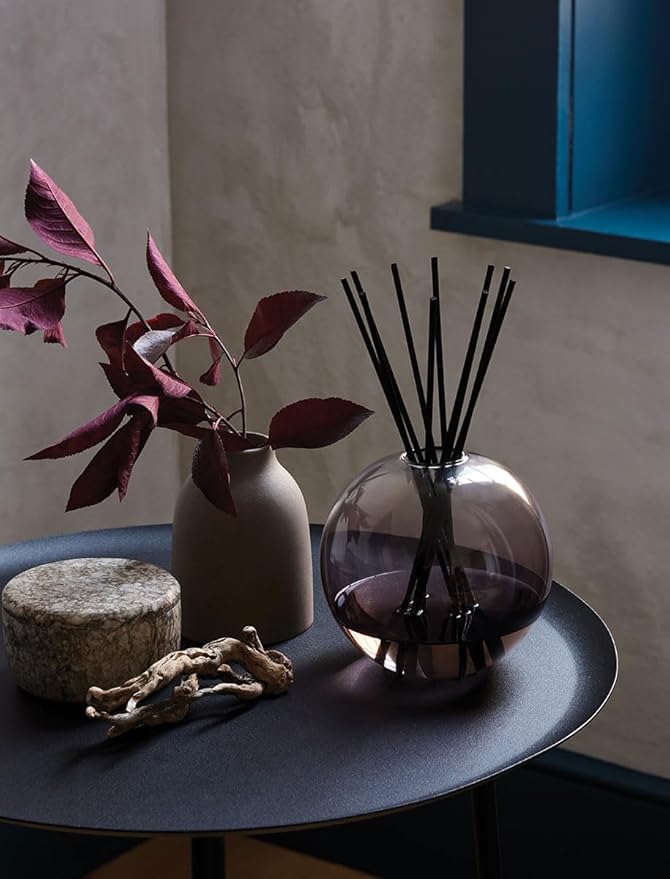 Skeem Amethyst Orb Diffuser Vessel | Handblown Amethyst Ombré Glass | Flameless Home Fragrance | Elegant Home Décor | Perfect for Living Room, Bedroom, Office