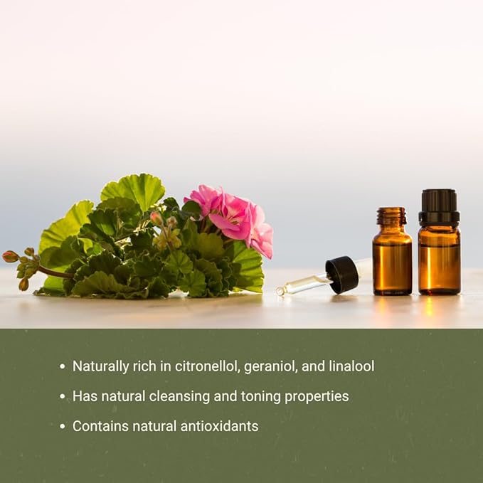 Geranium Essential Oil - Direct from Fridal Egypt - Steam Distilled - Aceite de Geranio for Aromatherapy, Massage, Diffuser, DIY Candle and Soap Making - 2 lbs