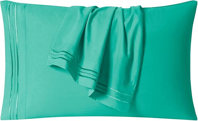 Clara Clark Bed Sheets, Premier 1800 Series 4 Piece Bed Sheet Set, Deep Pocket, Wrinkle, Fade, Stain Resistant, Luxury Soft Bedding Sheets & Pillowcases, Twin-XL, Mint Green