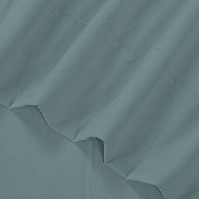 Royale Linens 6 Piece Queen Sheets Set - Soft Brushed 1800 Microfiber Bedding -1 Fitted and 1 Flat Sheet, 4 Pillow cases - Wrinkle Free & Fade Resistant - Hotel Luxury Bed Sheets (Spruce Green, Queen)
