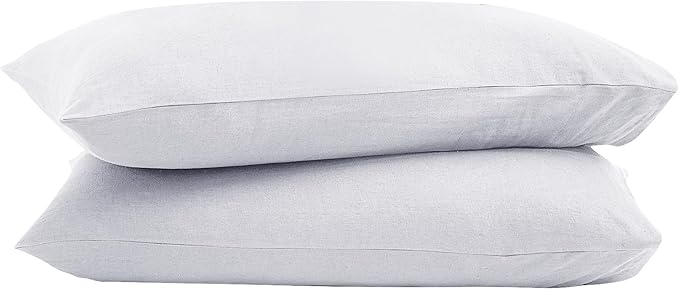 100% French Linen Pillowcase Set of 2, Breathable Envelope Closure Soft Linen Pillow Cover,Soft Luxury Hotel & Home Use, Mothers Day Mom Gift