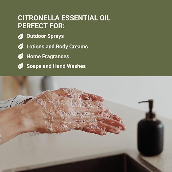 Citronella Essential Oil - Direct from Central Java, Indonesia - Pure Essential Oil for Diffusers and Aromatherapy | 100% Pure Therapeutic Grade (22LBS)
