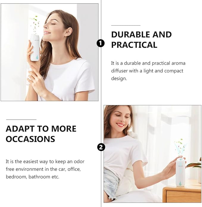 Aroma Diffuser Automatic Timing Essential Oil Humidifier with Waterless Auto Shut-Off, LED Color Changing Home Fragrance Air Refresher for Bedroom and Office