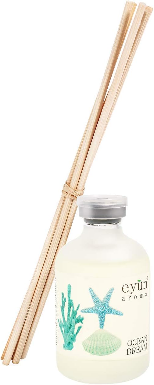 Reed Diffuser Set - Ocean Dream Aromatherapy Essential Oil Diffuser - Natural Scent Diffuser Air Freshener for Home & Office – Relaxation & Stress Relief Gift for Women (1.87 Fl Oz)