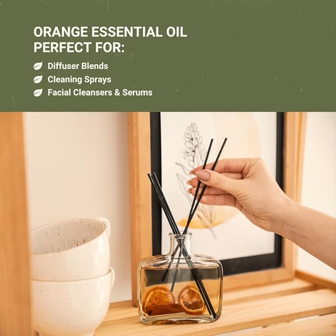 Orange Essential Oil - Direct from Citrusmade in Sicily- Aceite de Naranja Dulce for Home Care, Skincare $ Aromatherapy - Premium Therapeutic Grade (15ml)