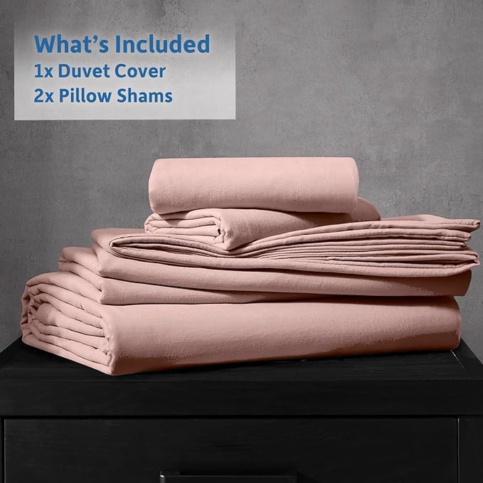 Nestl Blush Pink California King Duvet Cover Sets - Soft Double Brushed Cal King Duvet Cover, 3 Piece, with Zipper Closure, 1 Duvet Cover 104x98 inches and 2 Pillow Shams