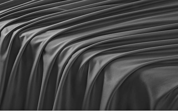 Manyshofu Extra Deep Pocket King Size Sheets - Hotel Luxury 1800 Thread Count Sheets & Pillowcases - Microfiber Bed Set up to 24" Mattress - Charcoal Grey Bed Sheets 18-24 Inch Deep Pockets - 4 Piece