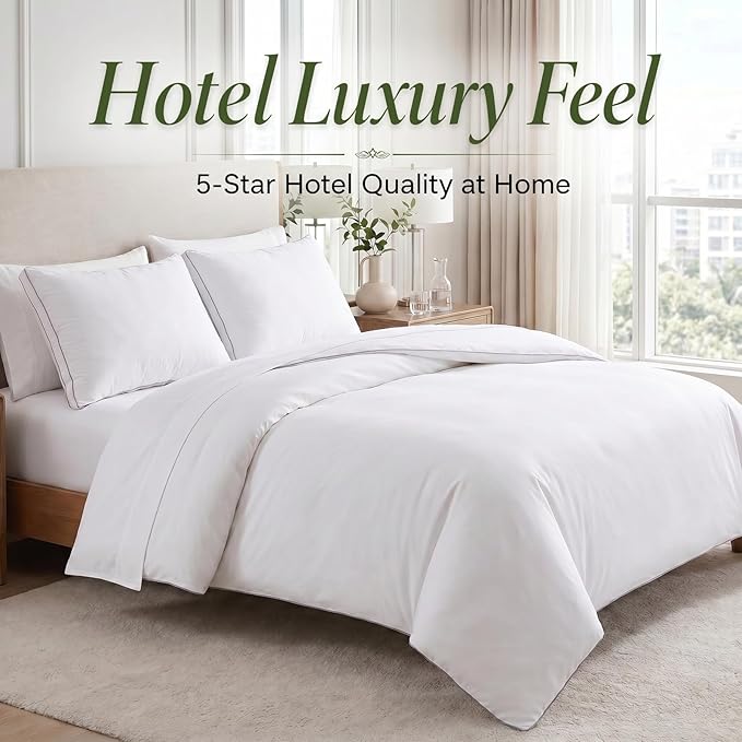 Goose Down Pillow, King Size Set of 1 with 3-Layer Design, Hotel Down Bed Pillow for Side, Back, and Stomach Sleepers, Soft 600 Thread Count Cotton Cover–Luxury Hotel Pillows Quality(19" x 35")