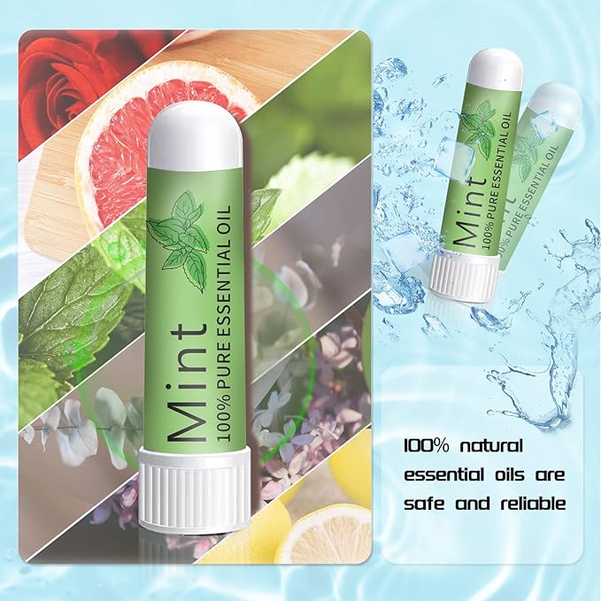 Hion Nausea Relief Inhaler-Mint 2pcs, Natural Essential Oils Inhalers