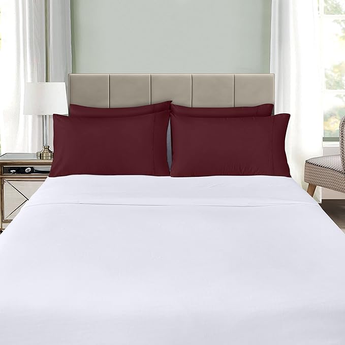 Utopia Bedding Queen Pillow Cases - 12 Pack - Envelope Closure - Soft Brushed Microfiber Fabric - Shrinkage and Fade Resistant Pillow Covers Queen Size 20 X 30 Inches (Queen, Burgundy)