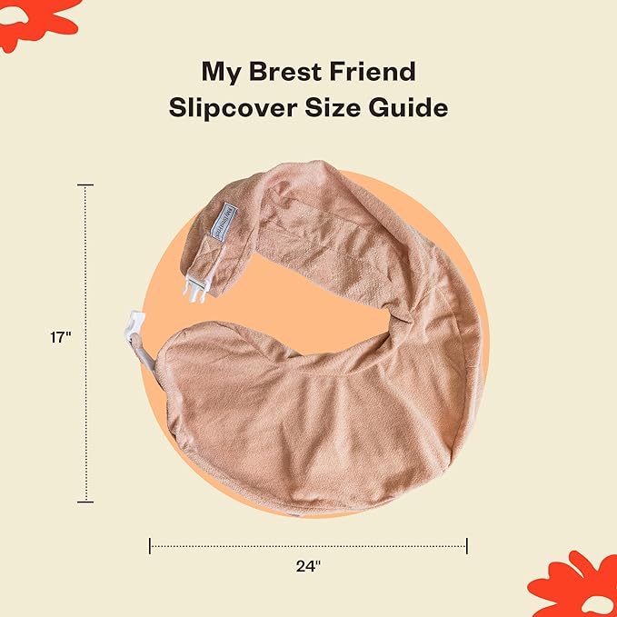 My Brest Friend Nursing Pillow - Deluxe - Enhanced Comfort w/ Slipcover - Ergonomic Design for Ultimate Breastfeeding Support For Mom & Baby - Adjustable Backrest & Handy Side Pocket, Flower Key Gray