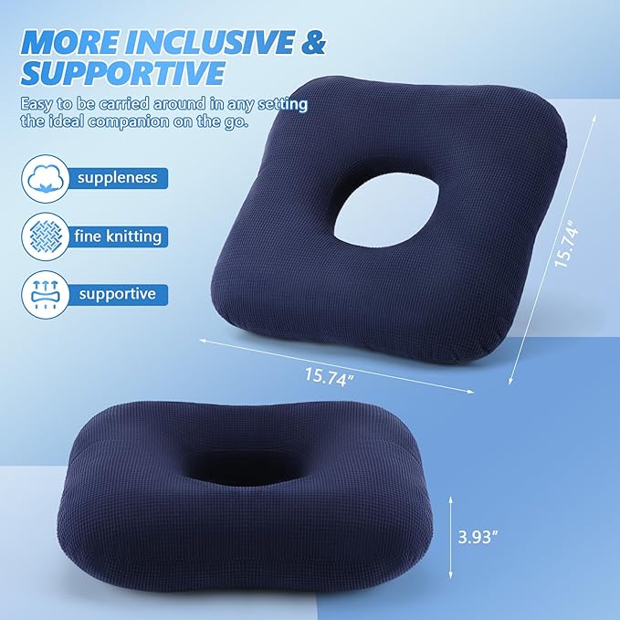 Donut Pillow Tailbone Pain Relief Cushion Bed Sores, Bed Sore Cushions for Butt, Positioning Pillow, Anti-Decubitus Pad for Hemorrhoids, After Surgery