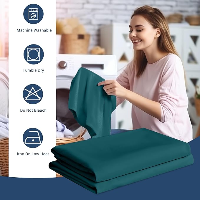Pillowcases Standard 12 Pack, 20x26 Pillow Cases with Envelope Closure, Soft Plain Brushed Microfiber Covers Breathable Wrinkle-Resistant, Teal