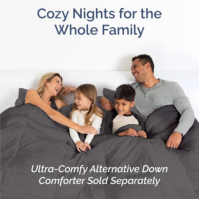 King 6 Piece Sheet Set - Comfy, Breathable & Cooling - Hotel Luxury Bedding for Women, Men, Kids, Teens & Children - 1 Flat & 1 Fitted Sheet & 4 Pillowcases w/ Deep Pockets - Wrinkle Free - Dark Grey