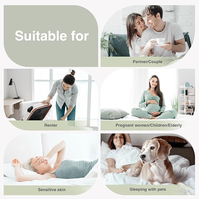 Novilla Twin Mattress Topper, Soft Pillow Top for Dorm Bed, Breathable Quilted Mattress Pad Cover with Deep Pocket, Down Alternative Fill, Machine Washable Back to School Essentials