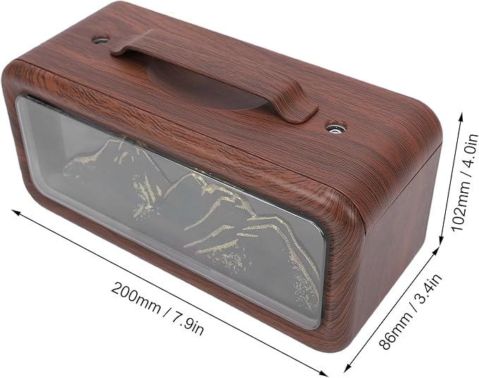RiToEasysports Essential Oil Diffuser, 600ml USB Humidifier with Adjustable Light and Dual Spray Modes for Bedroom and Office (Dark Wood Grain)