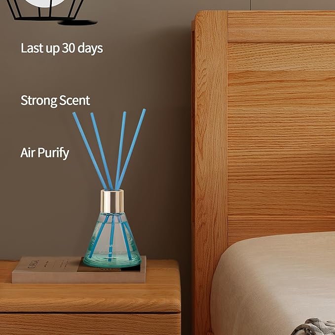 3 * 100ml Scent Diffusers with 24 Fiber Sticks,Rose Cedar Grapefruit Reed Diffusers for Room Decoration,Last Up 60 Days