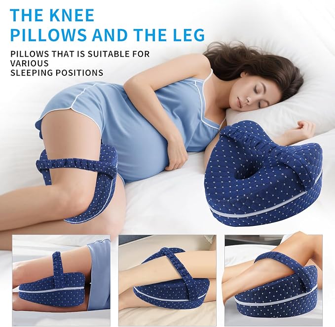 Vertdens Leg Pillow, Knee Pillow for Side Sleepers, Leg Pillows for Sleeping, Knee Cushion for Sleeping,Suitable for Relieving Leg, Back, Knee Pain