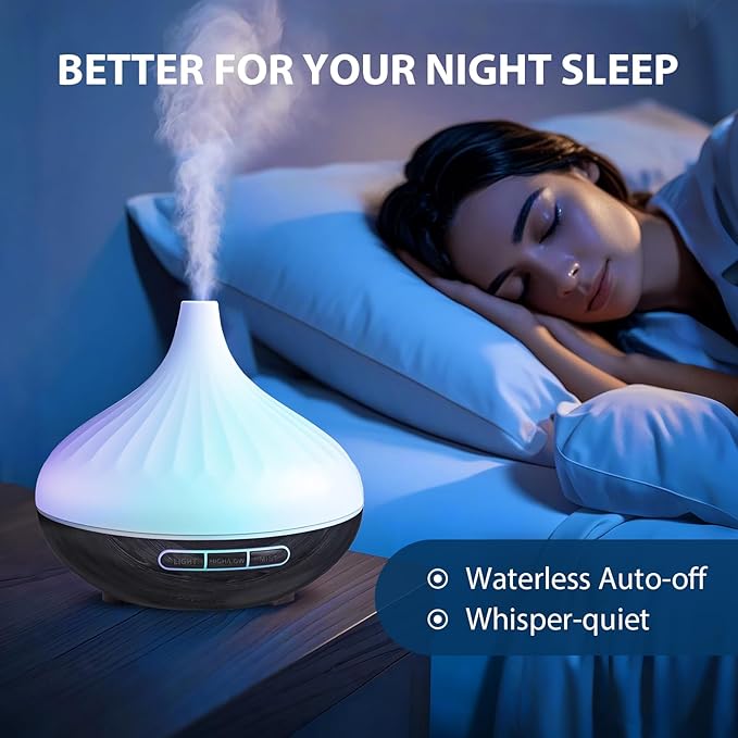 500 ML Diffuser for Home, Aroma Diffuser & 12 Essential Oils Set for Large Room, 14 Colour Changes, Timer and Auto-Off Function