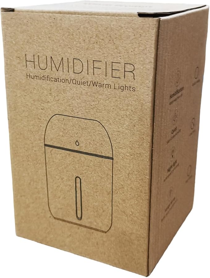 Mini USB Humidifier - Large Capacity, Ultra-Quiet 20dB, 2 Modes (Continuous/Intermittent) with Anti-Dry Burn & Night Light, Nano Mist for Room/Car/Office Desk (<10㎡) (Pink, 330ml)