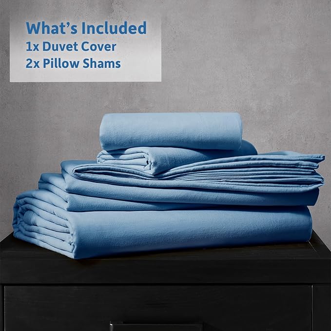 Nestl Blue Heaven California King Duvet Cover Sets - Soft Double Brushed Cal King Duvet Cover, 3 Piece, with Zipper Closure, 1 Duvet Cover 104x98 inches and 2 Pillow Shams