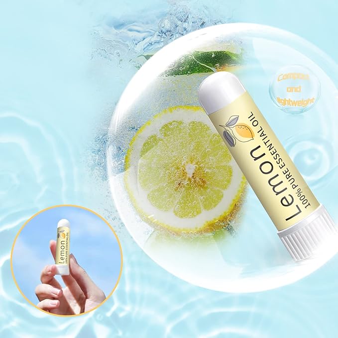 Hion Nausea Relief Inhaler-Lemon, Natural Essential Oils Inhalers