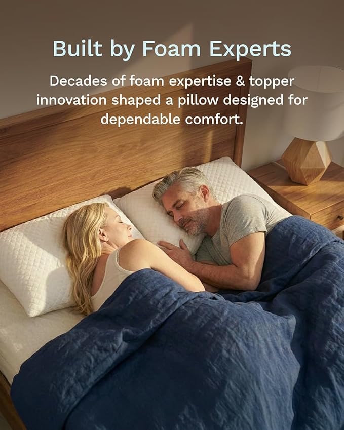 ViscoSoft King-Size Memory Foam Pillow - 1-Pack - with Washable Cover and Cooling Fabric