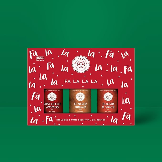 Holiday Essential Oil Set | Seasonal Essential Oils & Blends | Aromatherapy for Winter & Christmas | Perfect for Diffusers, Relaxation, and Holiday Gifts (3 Pack, FA La La)